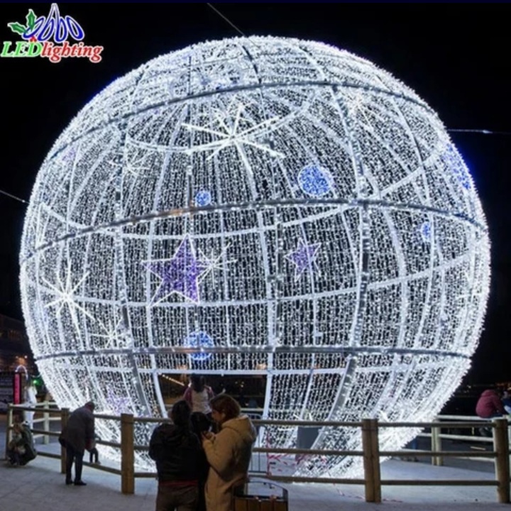 Noël grand extérieur led sphère imperméable à l’eau boule lumière