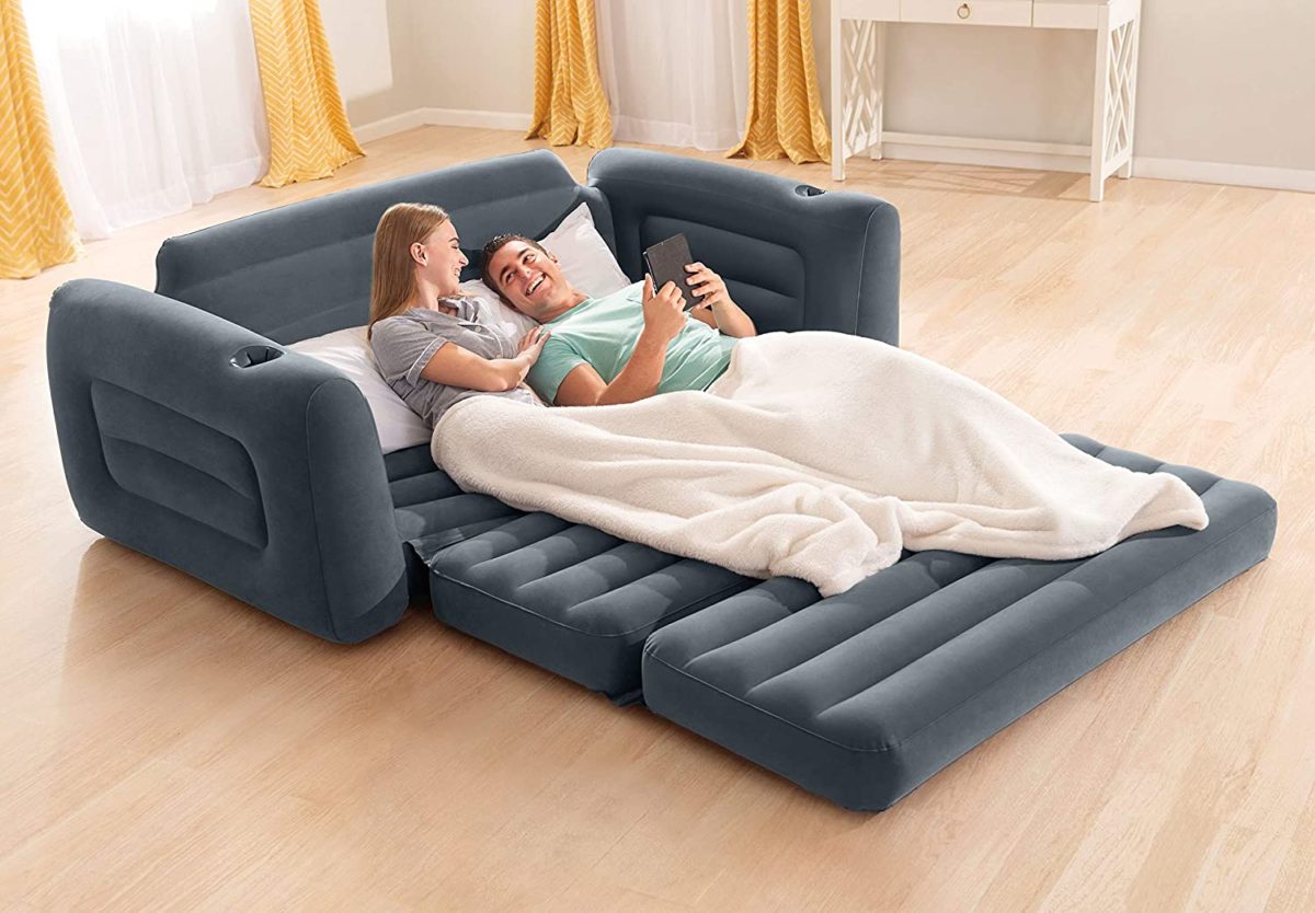 intex inflatable two seater sofa bed